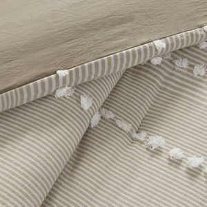 DB 3-Piece Cotton Yarn Dyed <b>Comforter</b> <b>Set</b> Floral Jacquard Design Soft Queen King Size for Home Wedding Hospital Hotel Polyester - Product Image 5