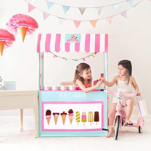 Carretto Gelati Colorato per Bambini - Negozio Portatile a Singolo Livello e Set di 3 Pezzi di Cibo Finto - Product Image 3