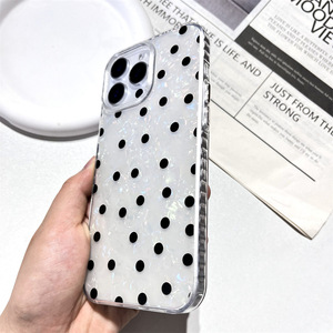 Noir clair Polka Apple 16 Pro Max <span class=keywords><strong>Coque</strong></span> <span class=keywords><strong>de</strong></span> <span class=keywords><strong>téléphone</strong></span> portable Shell Pattern <span class=keywords><strong>Personnalisation</strong></span> en gros <span class=keywords><strong>de</strong></span> l'iphone 15 Fresh Clean Style - Product Image 5