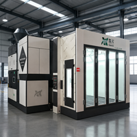 Prix de vente directe Cabines de peinture industrielles diesel 24 kW pour voitures 80 ° Cabine de peinture automobile avec double aspiration et ventilateurs centrifuges