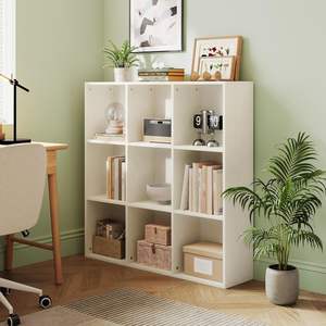Prix de gros Étagère ouverte de salon en bois Organisateur de rangement autoportant à 3 niveaux avec panneau arrière Bibliothèque de maison blanche - Product Image 2