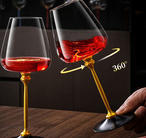Decanter per <span class=keywords><strong>Vino</strong></span> Girevole in Cristallo con Calice Rotante e Coppa Rimovibile per Aerazione - Product Image 1