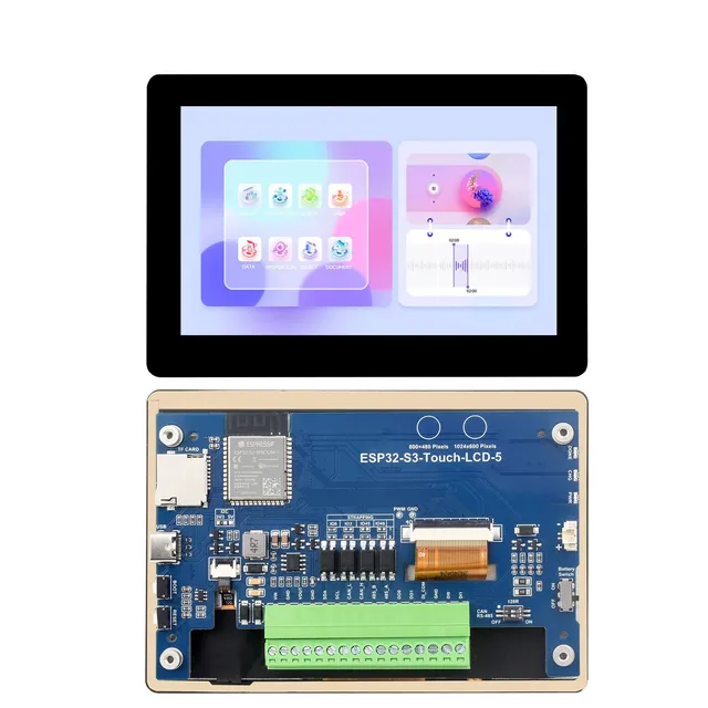 5 Inch LCD Capacitive Touch Screen Development Board ESP32-S3 Module Support WiFi Bluetooth BLE5, CAN/RS485/I2C Interface