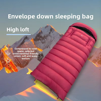 Sac de couchage en duvet d'oie blanc à 90% pour adultes, camping en plein air, portable, chaud, hiver, ultraléger, équipement de sac de couchage en duvet d'oie