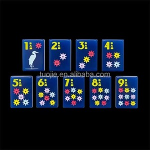 Fichas de Mahjong Americanas de Acrílico Azul de una Sola Capa, Tamaño Grande, Marca TOGYE, 160 Piezas, Grabado Personalizado de Lujo, Modelo MS654872 para 4 Jugadores - Product Image 3