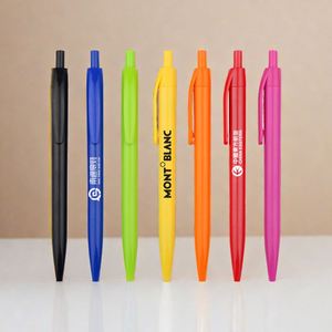 Multi Color Clip Click Plastic <b>Ballpoint</b> <b>Pen</b> Advertising <b>Pen</b> Custom Logo for Office School Supermarket Trade Show - Product Image 3