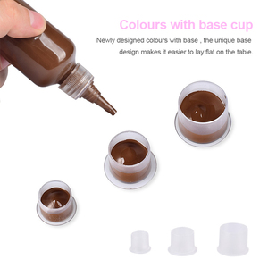 100pcs Disposable Tattoo Ink Cups Plastic Pigment Cups for Permanent <b>Makeup</b> Microblading Tattoo Professional Studio Use - Product Image 3
