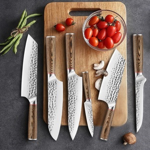 Hot Selling Hammer Kitchen Chef's <b>Knife</b> Santoku <b>Boning</b> <b>Knife</b> Stainless Steel Kitchen <b>Knife</b> with Pakka Wooden <b>Handle</b> - Product Image 6