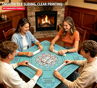 Tapis antidérapant en caoutchouc pour Mahjong, couverture de table de jeu carrée à réduction de bruit pour le jeu de Mahjong américain