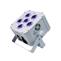 Pro Lights SMART DJ 6-en-1 Sans Fil LED Uplighter 6x18w RGBWA + UV Spots Rechargeable Alimenté Par Batterie DJ 6 Par