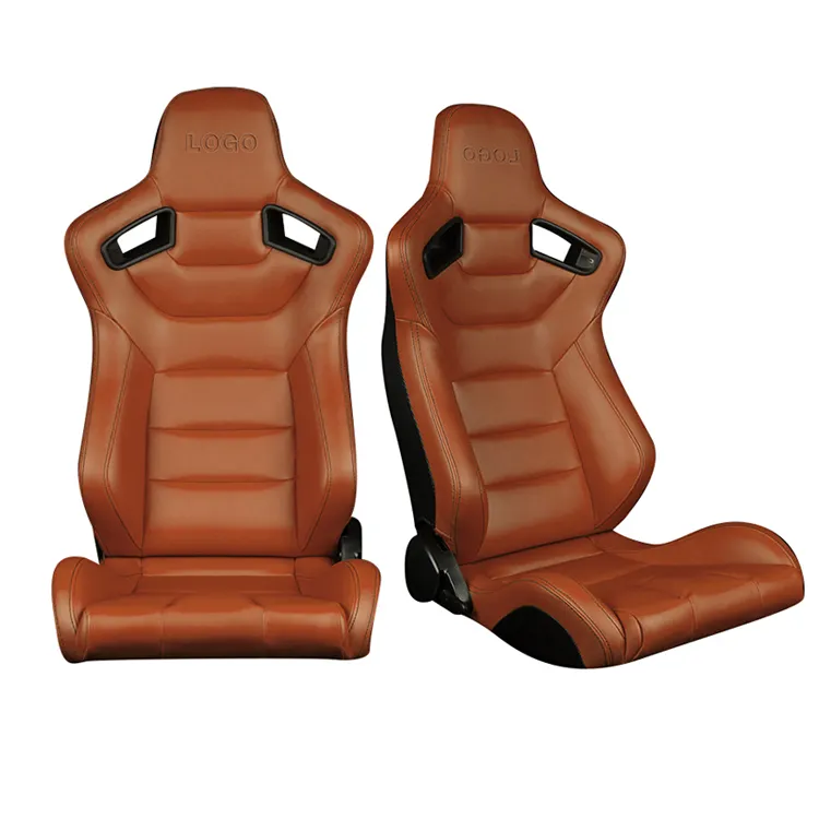 Sièges auto en cuir PVC pour hommes, seau, siège de course universel, adapté à la plupart des sièges de Sport, 1 paire