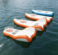 Nouveau design de flotteur gonflable, lit flottant multicolore avec poignées renforcées, jouet de piscine d'été