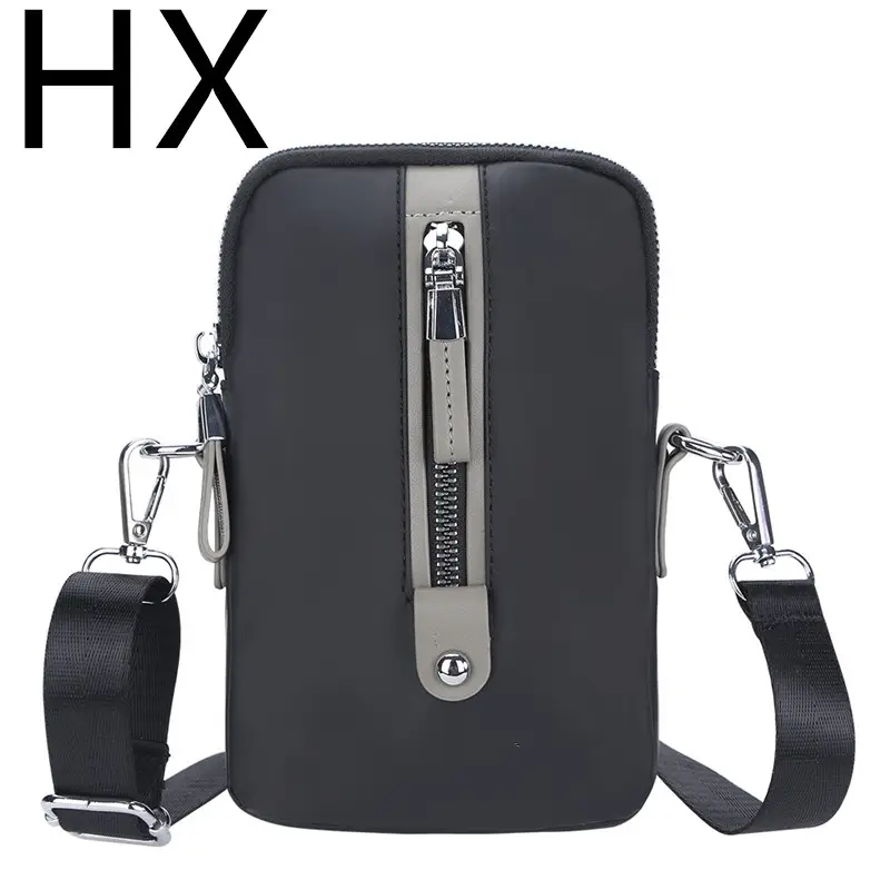 New Men's Simple Casual Shoulder Bag Small And Chic Business Pu Leather Zipper Messenger Bag For Men