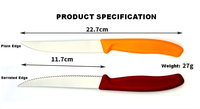 Couteau de cuisine ultra-affûté en acier inoxydable avec manche en plastique, petit couteau à éplucher, à fruits, à steak, pour steak, fruits, pain