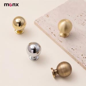 Wholesale Mirror Polished Solid Brass Round Ball Cabinet <strong>Knob</strong> <strong>Drawer</strong> Pull for Luxury Vanity Closet Household Furniture - Product Image 4