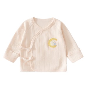Blusa de Bebé de Algodón Puro sin Costuras, Estilo Monje, 0-3 Meses, Primavera-Otoño, Unisex, Tejido Clase A - Product Image 5
