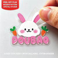 Autocollant de transfert UV en cristal, étiquette personnalisée, autocollant adhésif à marquage à chaud, logo de marque personnalisé pour boîte cadeau de thé