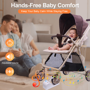 Nuovo Dondolo Elettrico Ricaricabile per Neonati con Funzionamento Silenzioso e Delicato per Aiutare il Sonno, Dondolo Rilassante con Rumore <span class=keywords><strong>Bianco</strong></span> - Product Image 4