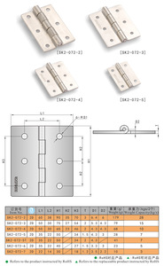 مفصلات مسطحة عالية الجودة من الفولاذ المقاوم للصدأ مناسبة لخزانات الشاسيه ، KUNLONG - Product Image 6