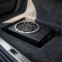 Subwoofer Siège Ultra-Plat Actif 10 Pouces Haute Puissance, Caisson de Basses Pur pour Modification Audio Voiture DC 12V