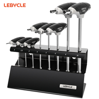 LEBYCLE – Kit de clés hexagonales à poignée en T pour VTT et vélo de route, 2-10 mm, double tête, avec poignée en caoutchouc, outils de réparation pour atelier de cyclisme