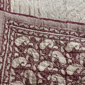 Juego de colcha acolchada de algodón de alta calidad, gran oferta de fabricante indio, funda de cama estampada con bordado ligero para todas las estaciones - Product Image 1