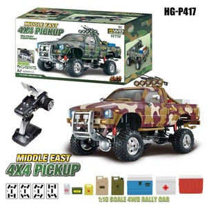 HG P417 1/10 4WD RTR RC 크롤러 픽업 3단 변속 포털 액슬 160A ESC 540 모터 카모플라주 오프로드 클라이밍 카 - Product Image 4
