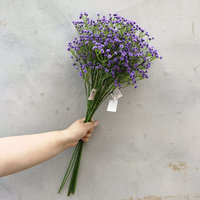 Buket Plastik Gypsophila Model MC-MTX Biru Dekorasi Rumah Pernikahan Rangkaian Bunga Kering Bunga Buatan
