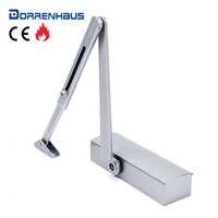 DORRENHAUS D903 Ferme-porte moderne en aluminium à fermeture douce, homologué CE, européen, maintien ouvert, hydraulique, 25-45 kg, vitesse réglable pour