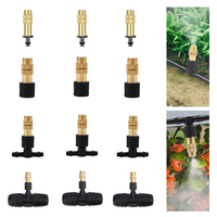 Micro-asperseurs de jardin réglables, tuyau PVC 4/7, système de brumisation extérieur, système d'irrigation de jardin, arrosage, atomiseur en laiton 1/4''
