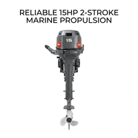 Motor Tempel Yamaha 9.9HP 15HP 2 Tak Berpendingin Air Bensin Langsung dari Pabrik untuk Perahu Karet dan Memancing