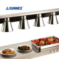 Lampes chauffantes pour aliments en acier inoxydable pour hôtels, restaurants, buffets et traiteurs