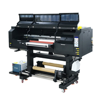 Mesin Printer UV DTF Hansen 4 Head 3200DH 3D Crystal Label Sticker Printing untuk Film AB, Kaca, Akrilik, dan Logam, ukuran 60cm A1