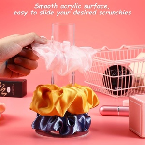 Vente en gros, barre en T transparente en acrylique <span class=keywords><strong>pour</strong></span> cheveux, chouchou, support, organisateur, porte-chouchous <span class=keywords><strong>pour</strong></span> adolescentes - Product Image 4