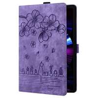 Étui portefeuille en cuir PU à motif floral de fleurs de cerisier pour tablette Tecno Megapad 11 12 OnePlus Pad Pro 12.1