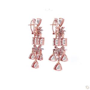 Stunning Gold Diamond <b>Earrings</b> for Women Luxury <b>Fine</b> Jewelry Elegant Designer Fashion <b>Earrings</b> for Daily Wear - Product Image 4