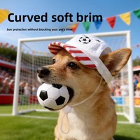 Casquette Visière Réglable pour Animaux de Compagnie, Motif Football Dessin Animé Mignon, Maille Respirante, Protection Solaire – Nouveauté 2026, Vente Chaude pour Chats et Chiens