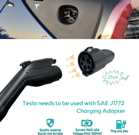 Adaptateur de charge J1772 vers Tesla Type 1 avec prise d'entrée/sortie pour Tesla Model 3/Y/S/X 60A 250V AC