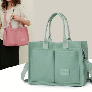Sac fourre-tout en toile de coton personnalisé pour femme avec poche, idéal pour les cours et le travail - Product Image 1
