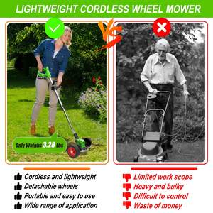 Attrezzi da giardino per <span class=keywords><strong>tagliaerba</strong></span> a batteria facile da trasportare <span class=keywords><strong>tagliaerba</strong></span> <span class=keywords><strong>elettrico</strong></span> ricaricabile con manico telescopico - Product Image 4