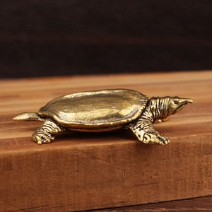 Adorno de Tortuga de Latón Sólido, Estilo Clásico, Decoración para el Hogar, Figura de Animal de Metal, Decoración para Interiores, Exteriores y Oficina - Product Image 3