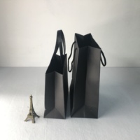 Sacs cadeaux en papier personnalisés Newsense, en tissu noir recyclable, sérigraphiés pour les petites entreprises, impression de votre propre logo, sacs de marque
