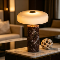 Lampe de table en marbre rechargeable de luxe, commande tactile, moderne, élégante, ambiance créative, lampe de bureau LED pour salon, table, bureau