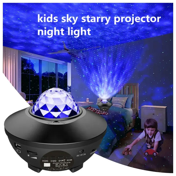 एलईडी स्काई बच्चे की नींद संगीत बच्चों के कमरे स्टार प्रकाश रात को प्रकाश प्रोजेक्टर दीपक