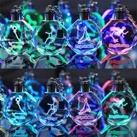 Porte-clés personnalisés gravés au laser 3D, porte-clés en cristal avec lumière LED, porte-clés en forme de bouteille, porte-clés avec logo par sublimation pour voiture