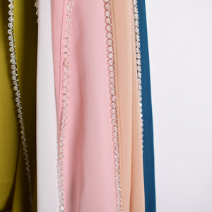 Pañuelo Hijab de Chifón Liso de Alta Calidad, Venta Caliente 2026, Chal Bordado a Mano con Cuentas, Chal Musulmán para Ramadán, Chal con Cuentas para Fiesta - Product Image 6