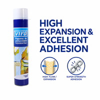 Mousse polyuréthane expansive haute performance pour le remplissage des espaces entre les cadres de portes et fenêtres, 750 ml