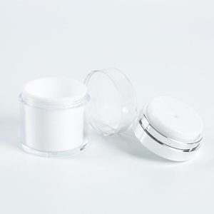 Tarro de Crema Acrílico al Vacío Personalizado con Logotipo, Vacío, de 30g 50g, en Blanco, Plateado y Dorado - Product Image 4