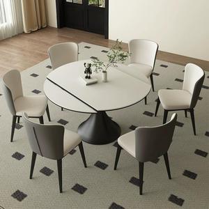 Tavolo da Pranzo Estensibile <span class=keywords><strong>Salvaspazio</strong></span>, da Quadrato a Rotondo, Tavolo Telescopico Multifunzione per Cucina e Sala da Pranzo in Spazi Ristretti - Product Image 2