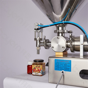 Horizontal Cream Bean Sauce Jam Paste <b>Tomato</b> Honey Peanut Butter Pneumatic Liquid Bottle Filling Machine Filler Equipment - Product Image 3